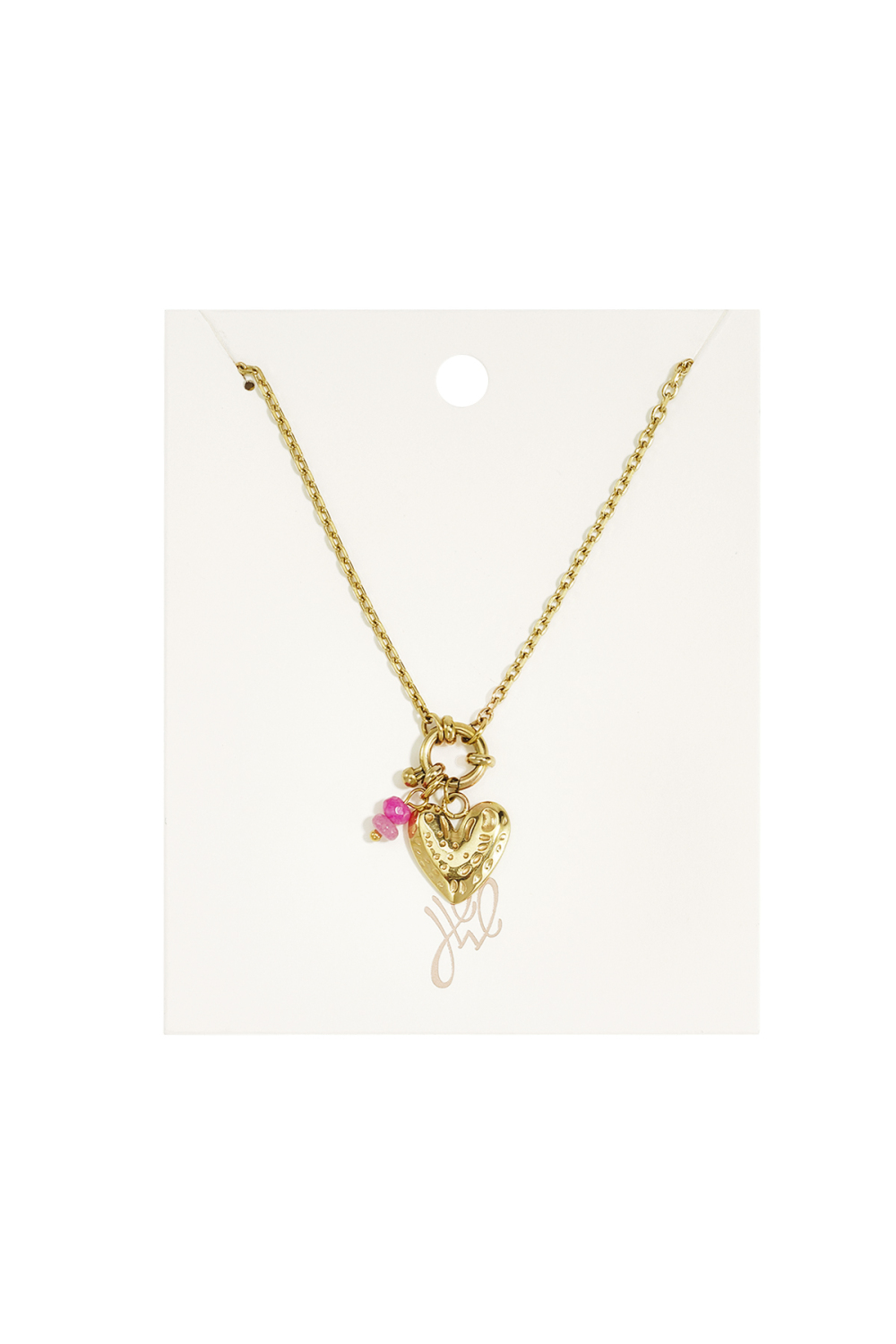 Collane Con Ciondolo A Forma Di Cuore In Acciaio Inossidabile, Serie Simple Daily Simple, Gioielli Da Donna Immagine5
