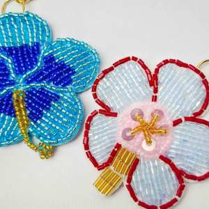 Simple Series Daily Flower Beads Mixed Color Woven Seed Bead Keychain h5 Picture5