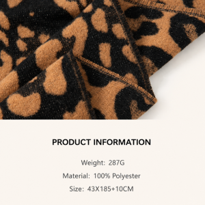 Simple Series Retro Leopard Print Tassel Winter Scarves h5 Picture3