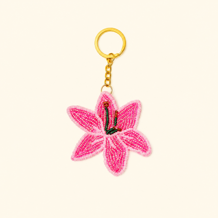 Simple Series Natural Flower Oceanic Style Beads Mixed Color Woven Starfish Seed Bead Keychain