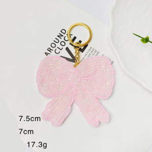 Simple Series Natural Flower Oceanic Style Beads Mixed Color Woven Starfish Seed Bead Keychain h5 