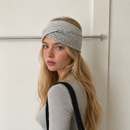 Simple Series Casual Letter Twist Stripe Polka Dots Mixed Color Polyester Rhinestone Hair Bands