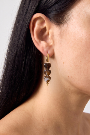 Stainless Steel Beads Earrings Heart Simple Daily Simple Series Women's Jewelry h5 Picture2