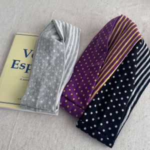Simple Series Casual Letter Twist Stripe Polka Dots Mixed Color Polyester Rhinestone Hair Bands h5 Picture4