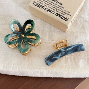 Simple Series Daily Flower Solid Color Gradient Color Acetate Hair Claws h5 Picture2