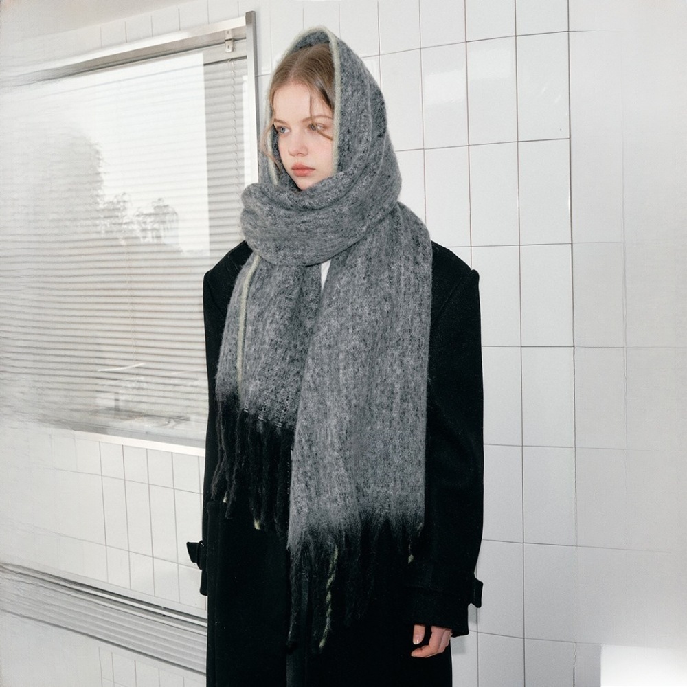 Simple Series Retro Tassel Mixed Color Winter Scarves Picture4