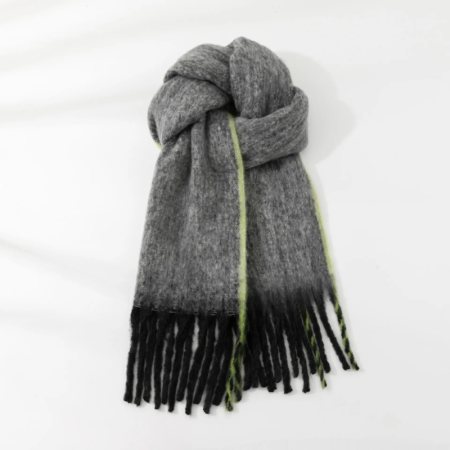 Bufandas de invierno sencillas de la serie retro con borlas y colores variados