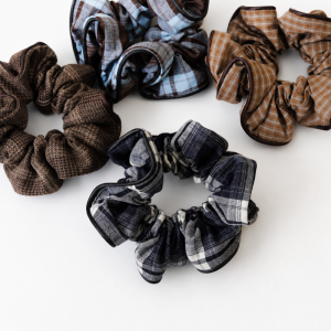 Simple Series Retro Plaid Mixed Color Fabric Scrunchies h5 Picture2