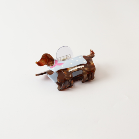 Simple Series Cute Animal Cartoon Polka Dots Dachshund Acetate Hair Claws