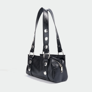 Streetwear Style Studded Rivet Pu Women's Square Bag Shoulder Bags h5 Picture2