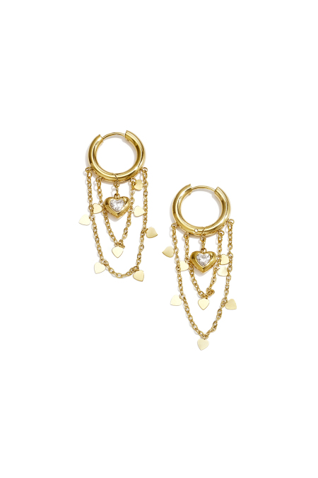 Stainless Steel Dangle Earrings Heart Elegant Daily Simple Series Women's Jewelry