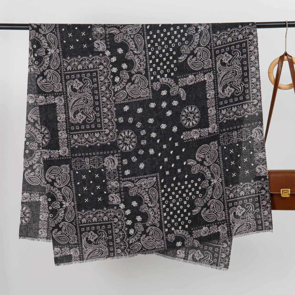 Ethnic Series Bohemian Solid Color Paisley Pattern Polyester Winter Scarves Picture6