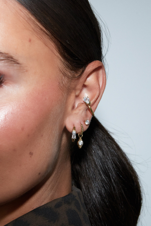 Pendientes De Aro De Acero Inoxidable Con Forma Elíptica, Sencillos Para Uso Diario, De La Serie Simple. Joyería Para Mujer. h5 Imagen2