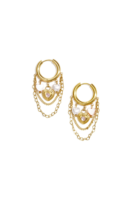 Stainless Steel Dangle Earrings Heart Elegant Daily Simple Series Women's Jewelry
