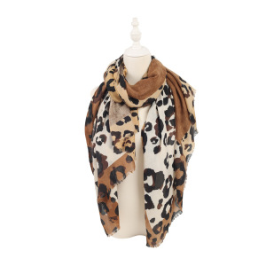 Simple Series Retro Leopard Print Mixed Color Polyester Winter Scarves h5 Picture13