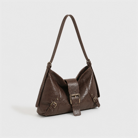 Streetwear Style Metal Hardware Solid Color Pu Women's Shoulder Bags 2