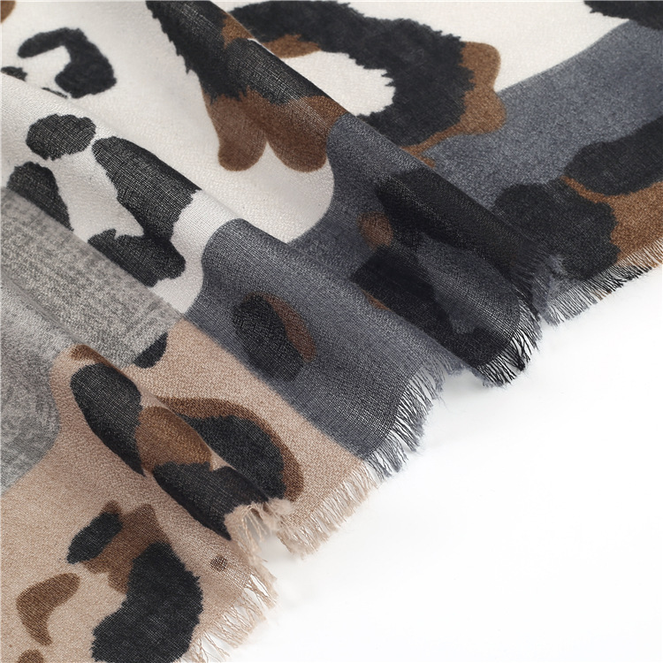 Simple Series Retro Leopard Print Mixed Color Polyester Winter Scarves Picture6