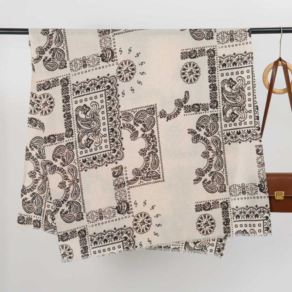 Ethnic Series Bohemian Solid Color Paisley Pattern Polyester Winter Scarves Picture7