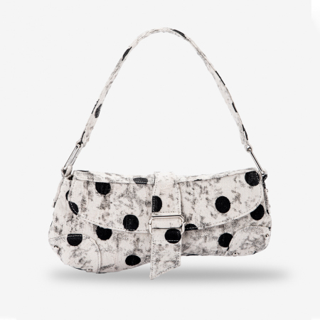 Damen-Satteltasche im Streetwear-Stil mit Polka-Dot-Print 2