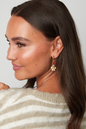 Stainless Steel Drop Earrings Flower Simple Daily Simple Series Women's Jewelry h5 Picture2