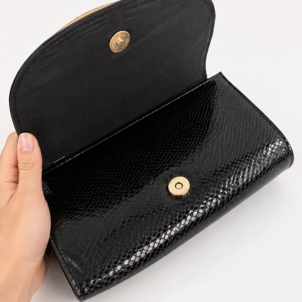 Evening Style Metal Hardware Snake Pu Women's Clutches h5Picture5