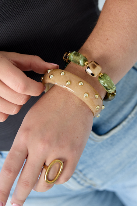 Pulseras de cuentas acrílicas de forma irregular, sencillas, de la serie Simple Daily, joyería para mujer 2