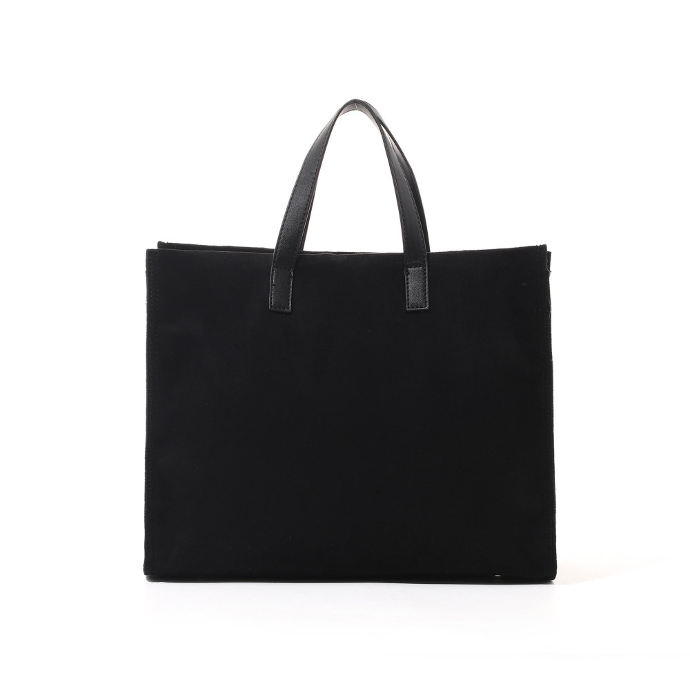 Casual Style Fluffy Solid Color Leopard Print Animal Print Corduroy Women's Square Tote Bags