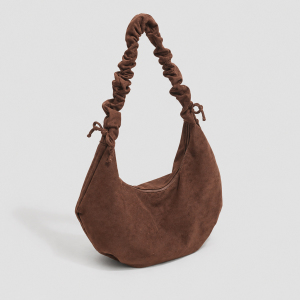 Parisian Chic Style None Solid Color Suede Women's Shoulder Bags h5 Picture2