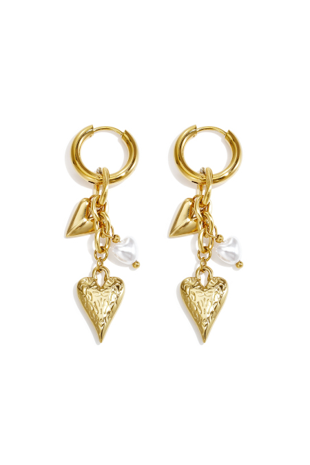 Stainless Steel Dangle Earrings Heart Simple Daily Simple Series Women's Jewelry