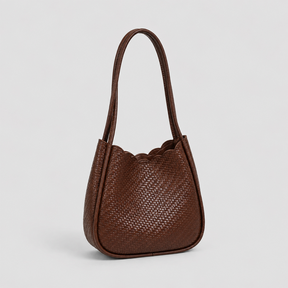 Office Style Woven Solid Color Pu Women's Tote Bag h5Picture2