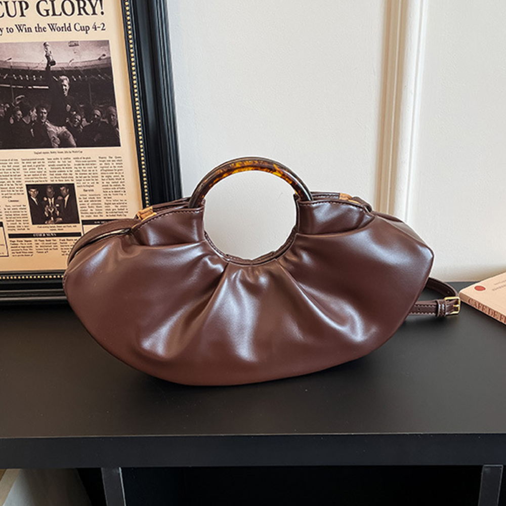 Parisian Chic Style None Solid Color Pu Women's Handbags h5Picture4