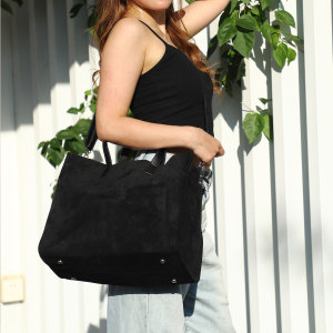Casual Style Fluffy Solid Color Leopard Print Animal Print Corduroy Women's Square Tote Bags h5 Picture12