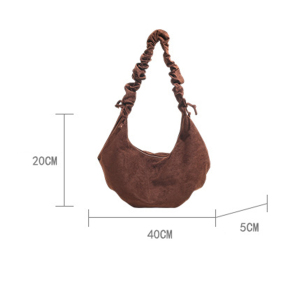 Parisian Chic Style None Solid Color Suede Women's Shoulder Bags h5 Picture5
