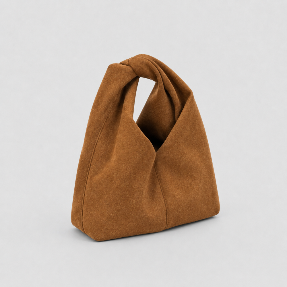 Minimalist Style Solid Color Twist Suede Women's Handbags h5Picture2