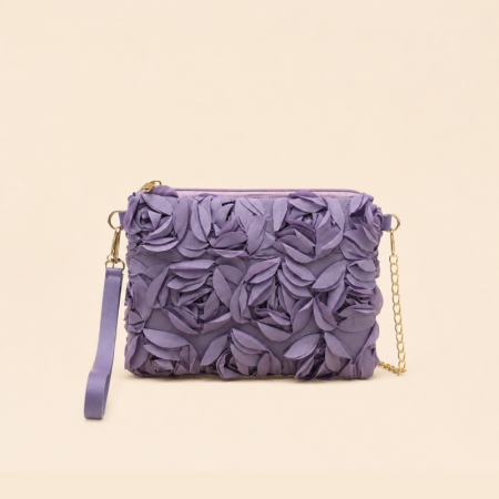 Casual stijl patchwork bloemenprint effen roze nylon vierkante clutch voor dames