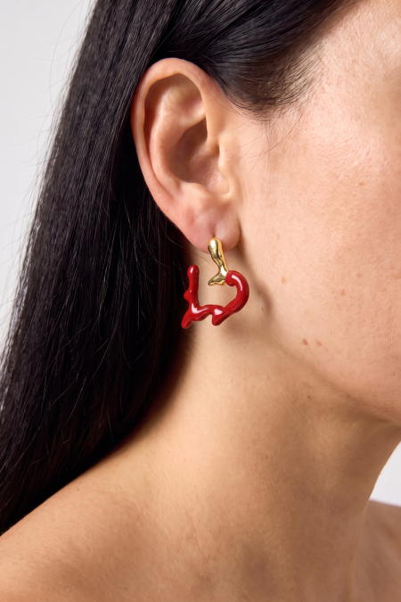 Pendientes de aro de acero inoxidable con forma de corazón, sencillos, de la serie Daily Simple, joyería para mujer. 2