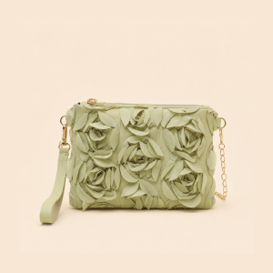 Casual Style Patchwork Flower Solid Color Rose Nylon Women's Square Clutches h5 Picture2