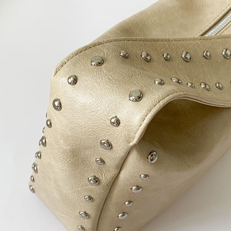 Casual Style Studded Solid Color Rivet Pu Women's Square Shoulder Bags h5Picture5