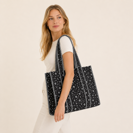 Casual stijl vierkante damestas van polyester met geplooide bloemenpatchwork in gemengde kleuren. 2
