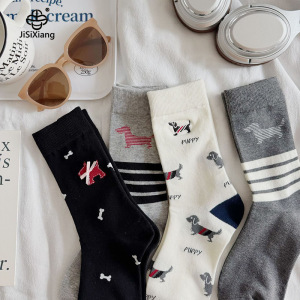 Women's Cute Letters Stripes Animal Mid-Calf Socks h5 Picture5