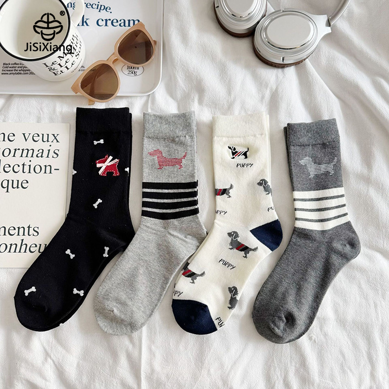 Women's Cute Letters Stripes Animal Mid-Calf Socks Picture2