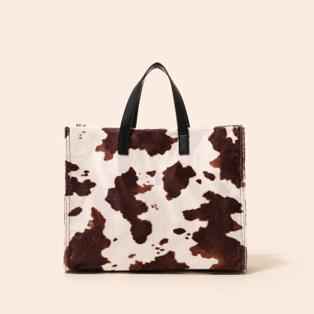 Casual stijl pluizige effen vierkante damestas met luipaardprint en dierenprint van corduroy