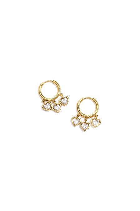 Ohrhänger aus Edelstahl, Herzform, schlichte Alltags-Serie, Damenschmuck