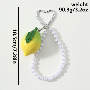 Simple Series Daily Fruit Beads Alloy Bag Charms h5 Picture2