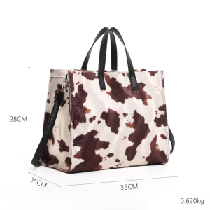 Casual Style Fluffy Solid Color Leopard Print Animal Print Corduroy Women's Square Tote Bags h5 Picture13