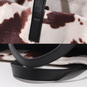 Casual Style Fluffy Solid Color Leopard Print Animal Print Corduroy Women's Square Tote Bags h5 Picture9