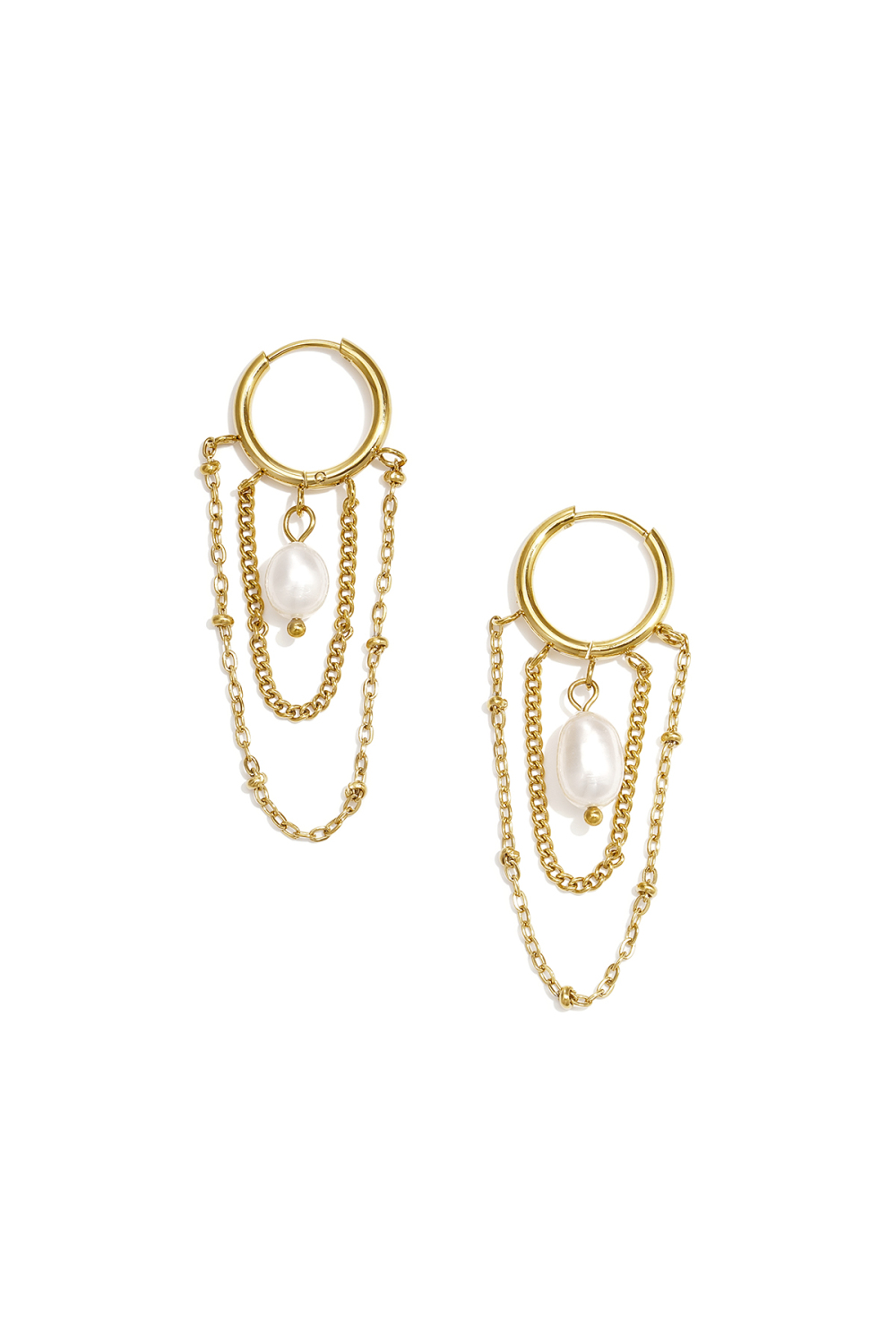 Stainless Steel Dangle Earrings Chain Simple Daily Simple Series Women's Jewelry 