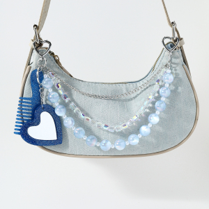 Simple Series Daily Heart Beads Chain Alloy Bag Charms h5 Picture3