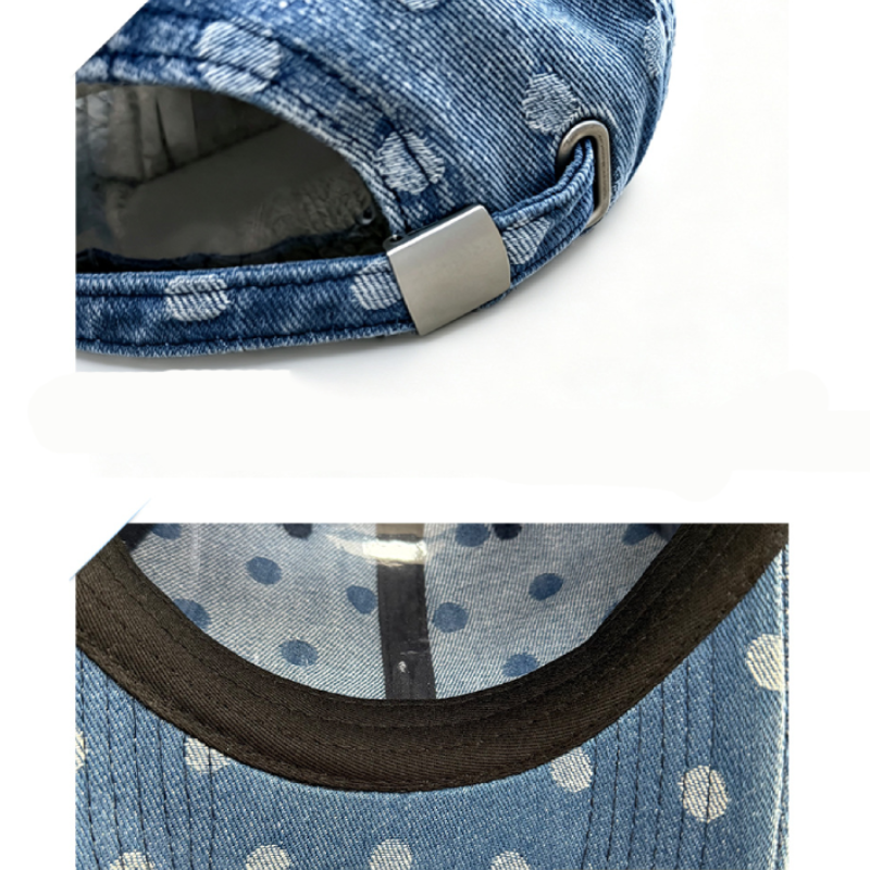 Simple Series Retro Polka Dots Cotton Baseball Cap h5Picture4