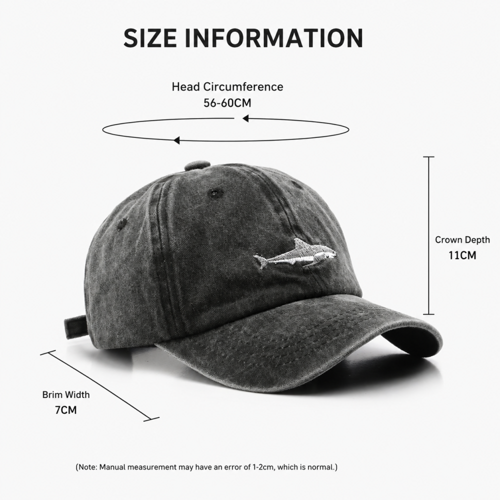Simple Series Casual Solid Color Oceanic Style Fish Cotton Baseball Cap h5Picture6